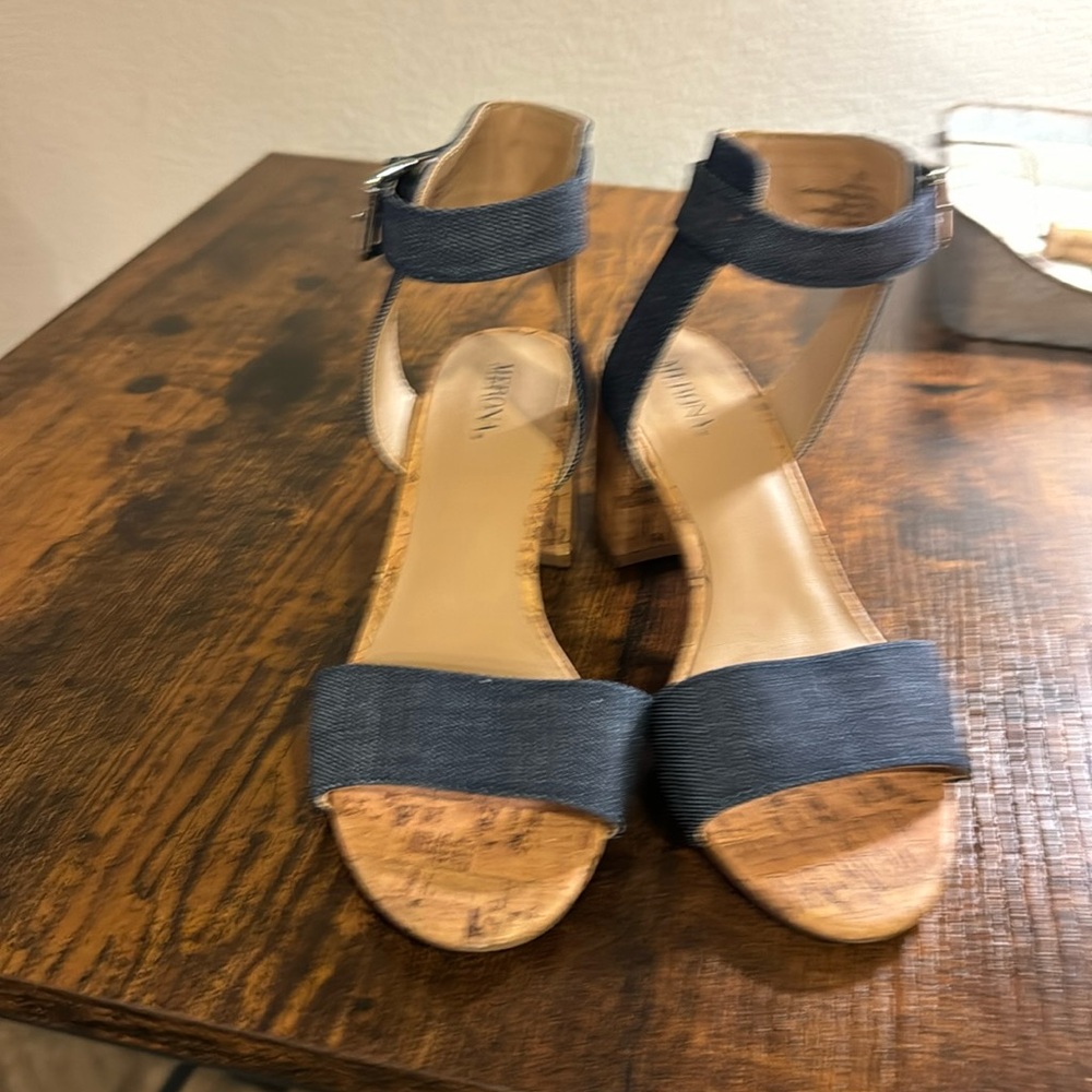 Merona - Talia Quarter Strap Cork Block Heel 6 1/2